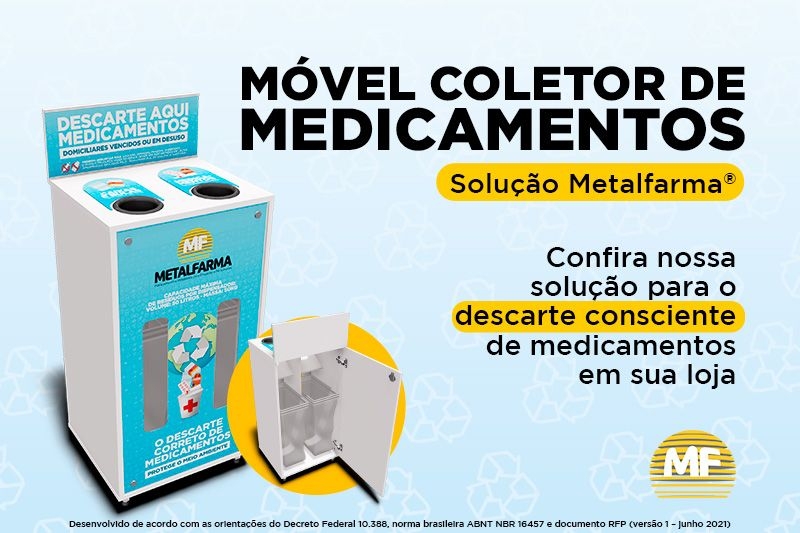 Metalfarma cria móvel para descarte de medicamentos vencidos em farmácias